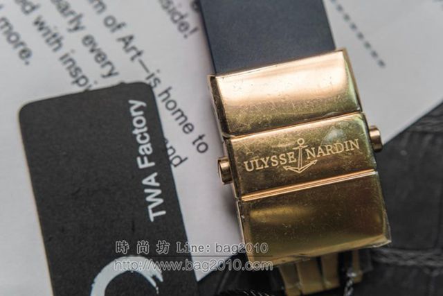 Ulysse Nardin手錶 航海世家 Black Toro萬年曆腕表 雅典萬年曆機械男表 雅典高端男士腕表  hds1287